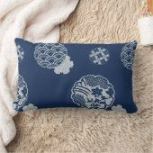 着物パターン(の模様が)ある枕 ランバークッション (ブランケット)