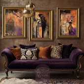 着物パッチワークのムーディボホガール 薄葉紙