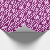 着物プリント、梅、ピンク ラッピングペーパー (角)