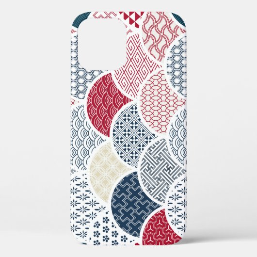 着物ラインアート伝統的：幾何学模様 Case-Mate iPhoneケース (裏面)