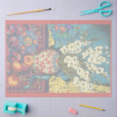 着物付きグラディオリ 薄葉紙 (クラフト)