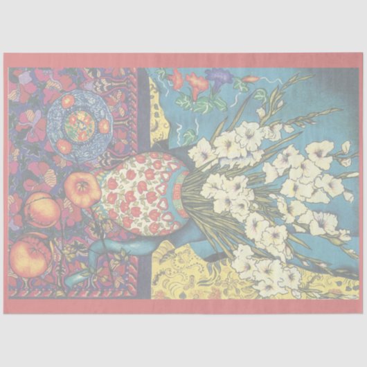 着物付きグラディオリ 薄葉紙 (正面)