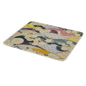 着物伝統的日本のフローラ花ガラス カッティングボード (角)