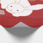 着物可愛日本のいウサギファインアート ラッピングペーパー (角)