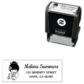 着物女日本のの子の住所 セルフインキングスタンプ (インサイチュ)