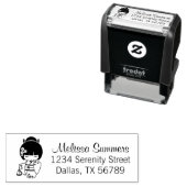 着物女日本のの子の住所 セルフインキングスタンプ (インサイチュ)