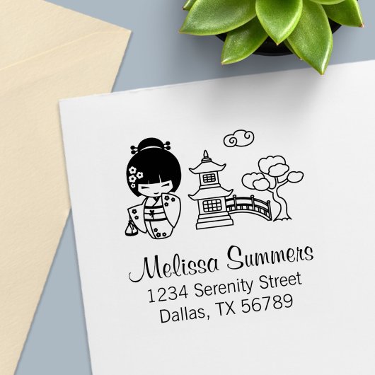 着物女日本のの子の住所 セルフインキングスタンプ