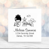 着物女日本のの子の住所 セルフインキングスタンプ