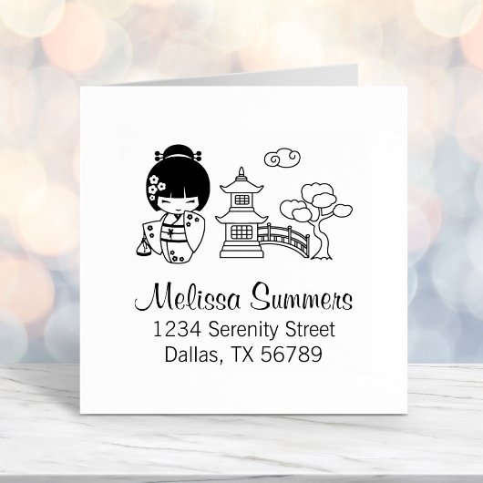 着物女日本のの子の住所 セルフインキングスタンプ