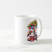 着物姿の七夕子猫たち コーヒーマグカップ (正面右)