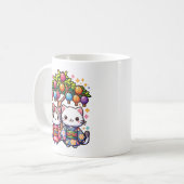 着物姿の七夕子猫たち コーヒーマグカップ (正面左)