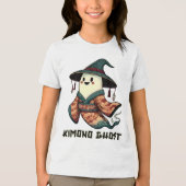 着物幽霊 – トリックまたはトリート – ハッピーハローウィン トライブレンドＴシャツ (正面)