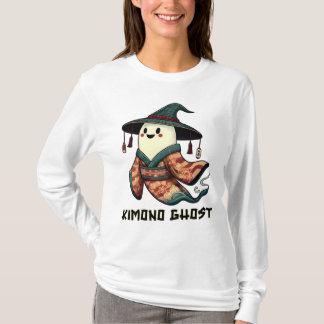 着物幽霊 – トリックまたはトリート – ハッピーハローウィン Tシャツ