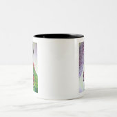 着物日本のと傘の芸者芸 ツートーンマグカップ (中央)