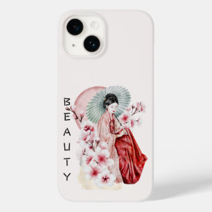 着物日本のと桜の芸者の水色 Case-Mate iPhone 14ケース