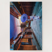 着物日本のの八坂パゴダを身に着ける女性が日本 ジグソーパズル (縦)