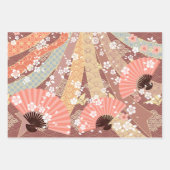 着物日本のの花柄 ラッピングペーパーシート (正面3)