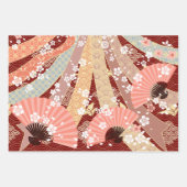 着物日本のの花柄 ラッピングペーパーシート (正面2)