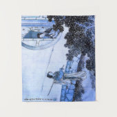 着物日本のを着た女性 タペストリー (正面)