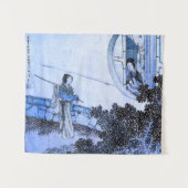 着物日本のを着た女性 タペストリー (正面(横))