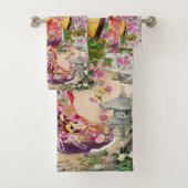 着物日本のを着た女性 バスタオルセット (インサイチュ)