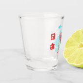 着物日本のガクールラスの美女 ショットグラス (左)