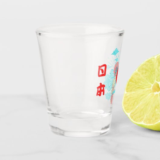 着物日本のガクールラスの美女 ショットグラス (左)