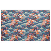 着物日本のスタイル桜盆栽文様 ファブリック (ヤード)