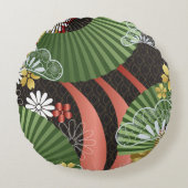 着物日本の型枕 ラウンドクッション (正面)