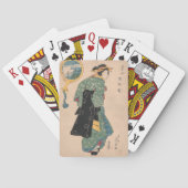 着物日本の女:浮世絵木版プリント トランプ (裏面)