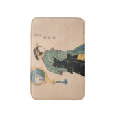 着物日本の女：浮世絵木版プリント バスマット (正面縦)