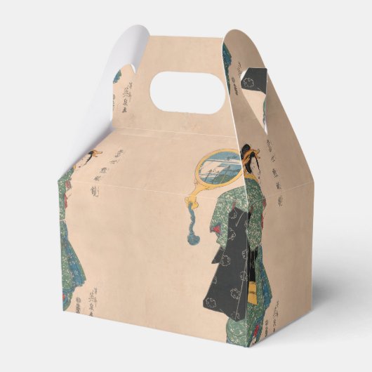 着物日本の女：浮世絵木版プリント フェイバーボックス (裏面サイド)