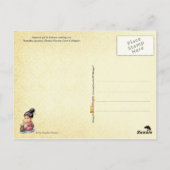 着物日本の料理の少女 ポストカード (裏面)