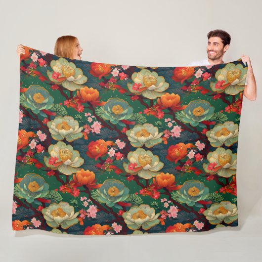 着物日本の柄の毛布 フリースブランケット (インサイチュ)