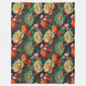 着物日本の柄の毛布 フリースブランケット (正面)