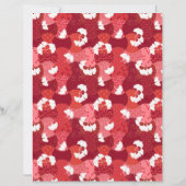 着物日本の柄の赤い銀杏スクラップブック紙 (裏面)