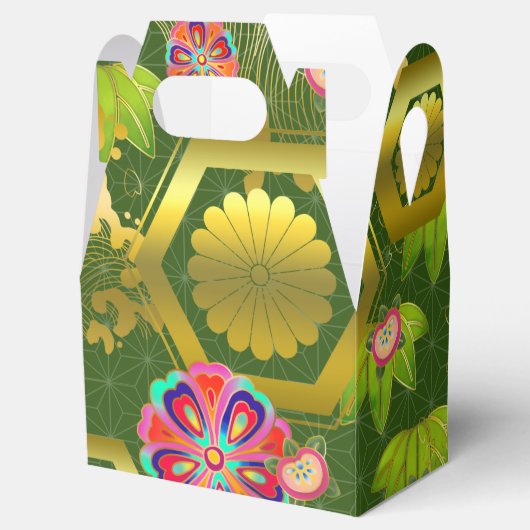 着物日本の柄ギフトボックス フェイバーボックス (オープン)