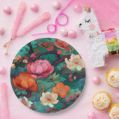 着物日本の柄 ペーパープレート (パーティー)