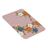 着物日本の柄 – 霧とさくらんぼの花 マグネット (右側)