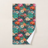 着物日本の桜と牡丹 バスタオルセット (ハンドタオル)