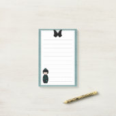 着物日本の物入りのかわいい人形（裏地） ポストイット (デスク上)