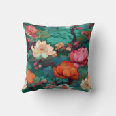 着物日本の生地桜と牡丹 クッション (裏面)