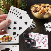 着物日本の白黒ピンク桜 トランプ (インサイチュ)