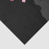 着物日本の白黒ピンク桜 薄葉紙 (詳細)