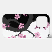着物日本の白黒ピンク桜 Case-Mate iPhoneケース (裏面 (横))