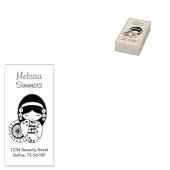 着物日本の着の傘を芸者の女の子|過去記事 ラバースタンプ (押印)