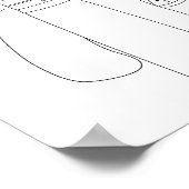 着物日本の着の女の子カラーページ ポスター (角)