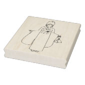 着物日本の着の女の子カラーページ ラバースタンプ (スタンプ)