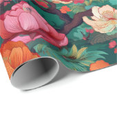 着物日本の織の巻き付き ラッピングペーパー (ロールコーナー)