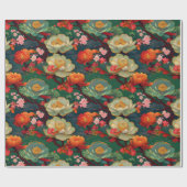 着物日本の織の巻き付き ラッピングペーパー (フラット)